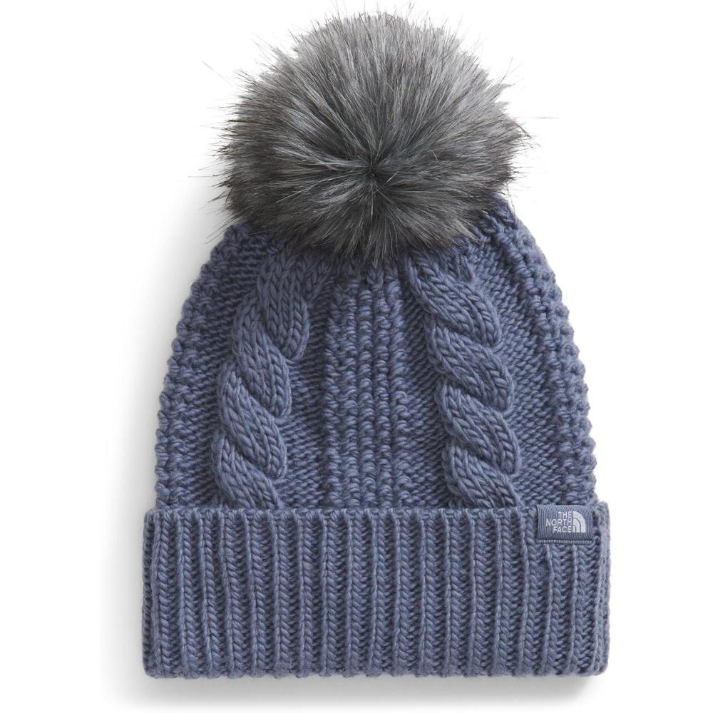 imageTHE NORTH FACE Womens Oh Mega Fur Pom Beanie Deep Fit Cuffed Winter Hat With Oversized Fauxfur Pom ampamp Cable DetailingTwilight Galaxy