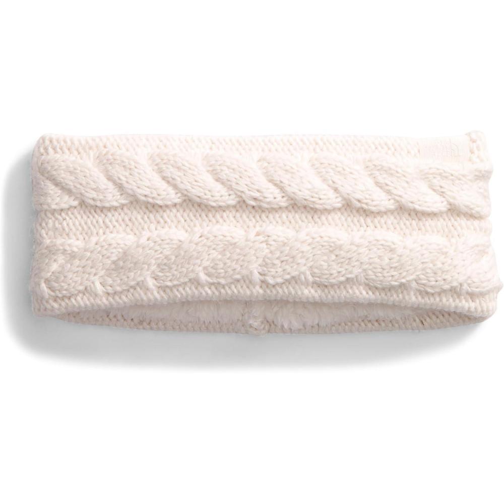 imageTHE NORTH FACE Womens Oh Mega Headband Winter Ear Warmer With Soft Cable Knit Texture ampamp Fleece LiningWhite Dune