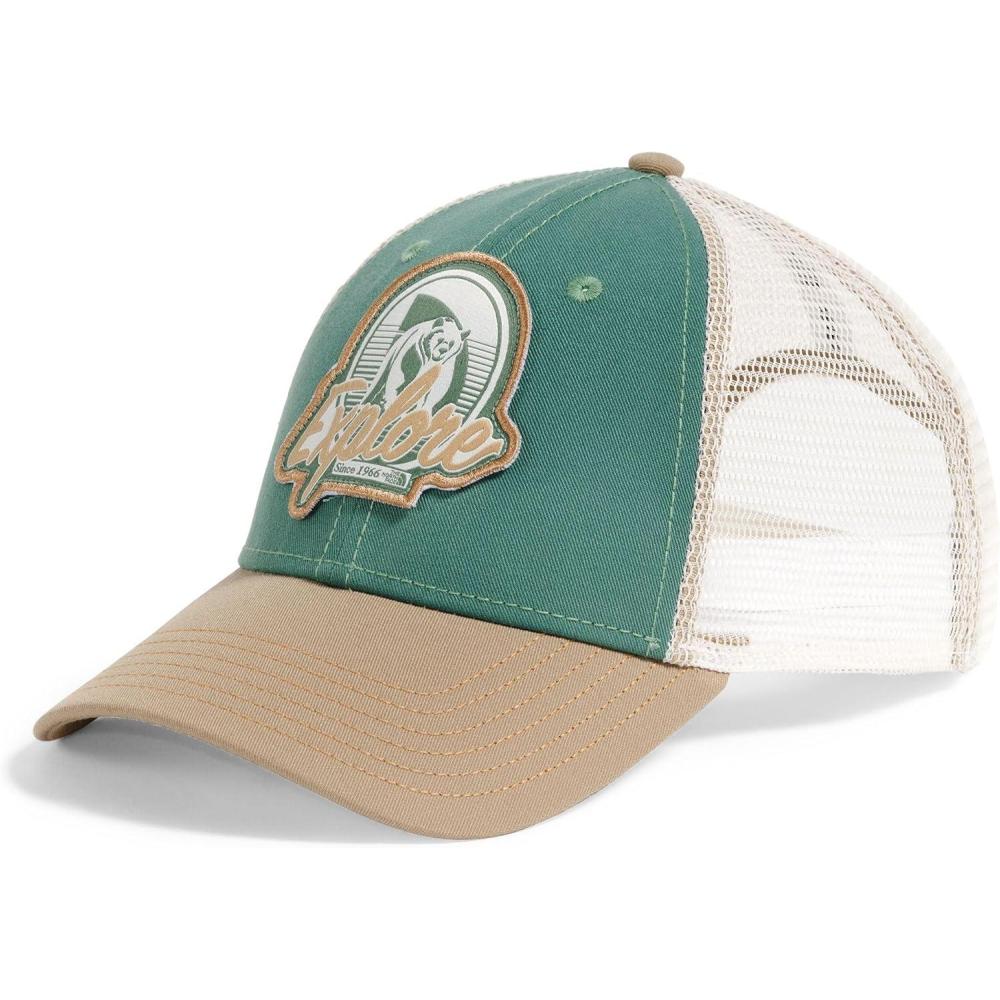 imageThe North FACE UnisexAdult Graphic Mudder Trucker Snapback Baseball Cap for Men ampamp Women Casual Everyday Summer HatDuck GreenKhaki StoneBrew Patch