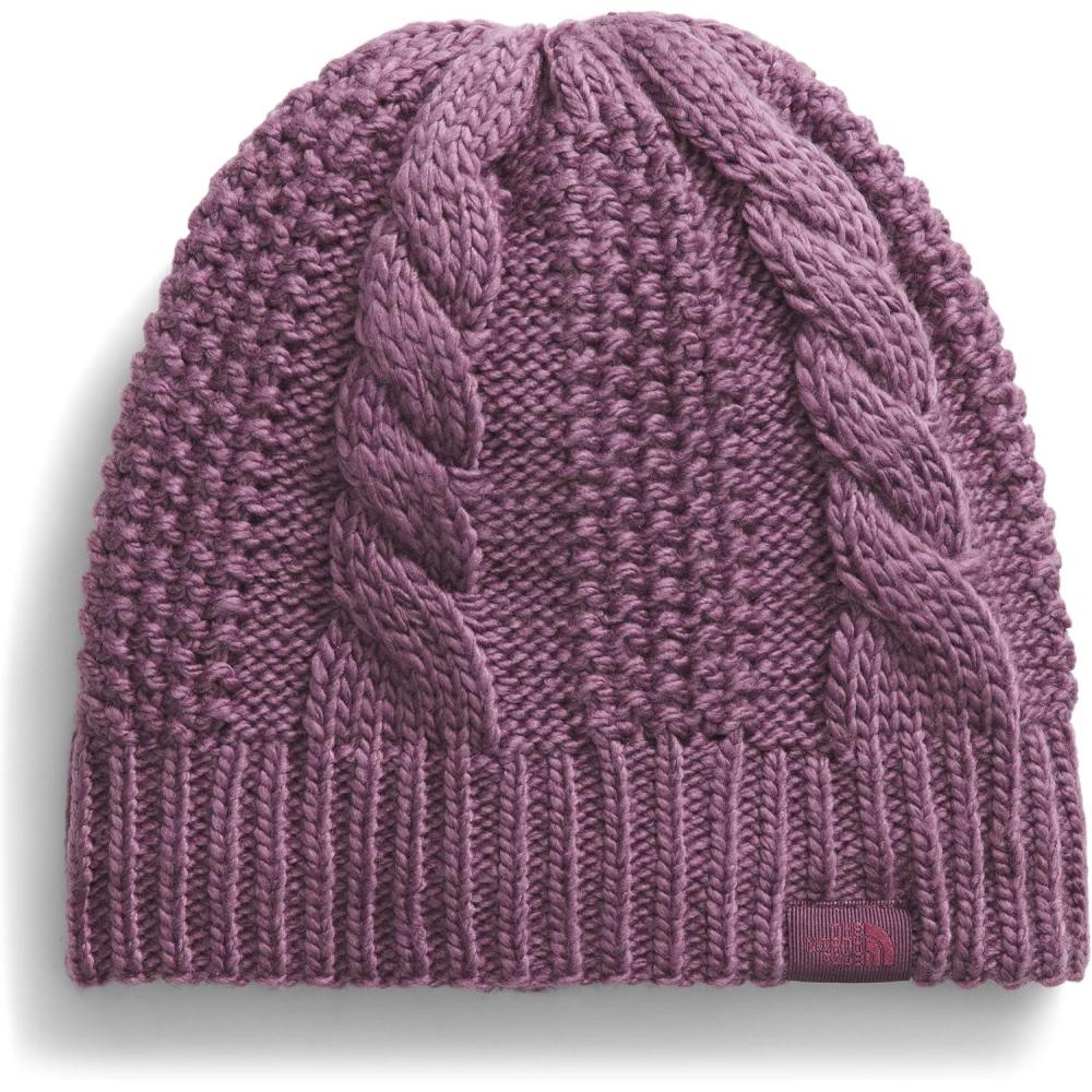 imageThe North FACE Womens Oh Mega Lined Beanie Deep Fit Cuffed Winter Hat with Soft Cable Knit Texture ampamp Fleece LiningMidnight Mauve