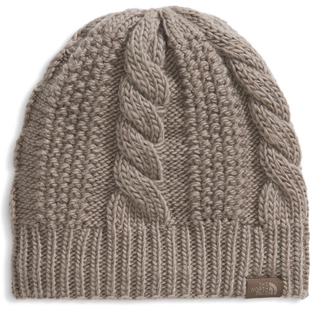 imageThe North FACE Womens Oh Mega Lined Beanie Deep Fit Cuffed Winter Hat with Soft Cable Knit Texture ampamp Fleece LiningMocha Brown
