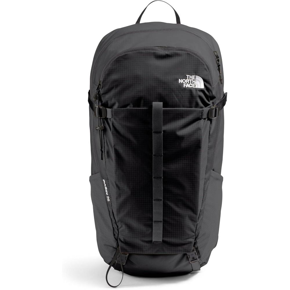imageThe North Face Basin 36 Liter Technical Daypack with Rain Cover  Unisex Backpack Padded Hipbelt Chest Strap Hiking Pole Attachment Duck GreenShady Blue One SizeTnf BlackTnf Blacknpf