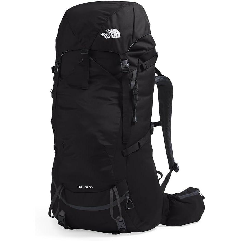 imageThe North Face Terra 55 Backpack  Unisex Hiking Pack CinchTop Opening with Zipper Access Padded Hipbelt Pole ampamp Ice Axe Attachments Forest OliveNew Taupe GreenNPF LargeXLargeTnf BlackAsphalt Greynpf