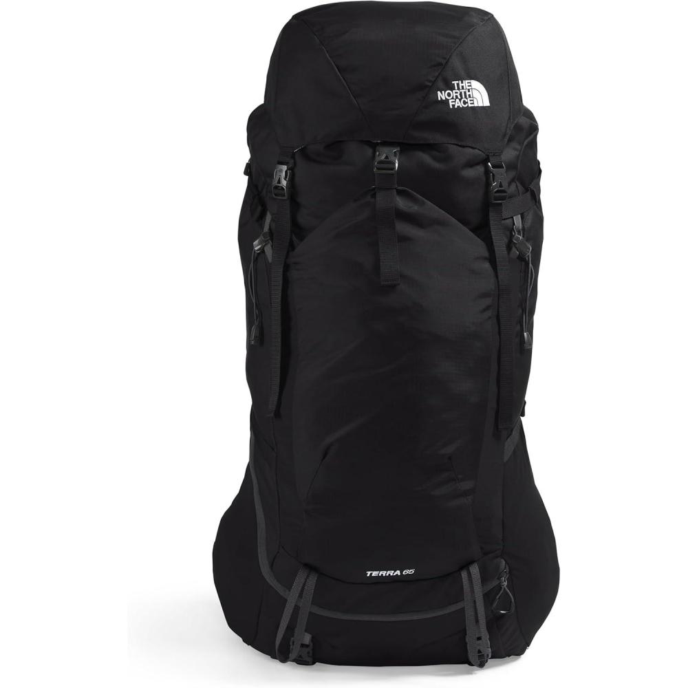 imageThe North Face Terra 65 Backpack  Unisex Hiking Pack CinchTop Opening with Zipper Access Padded Hipbelt Pole ampamp Ice Axe Attachments Forest OliveNew Taupe GreenNPF LargeXLargeTnf BlackAsphalt Greynpf