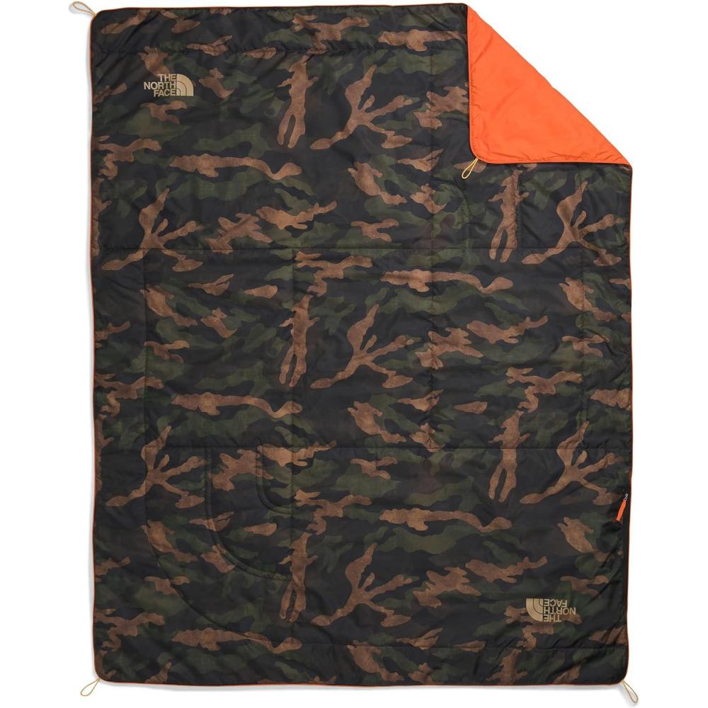 imageThe North Face Wawona Blanket Insulated Blanket for Home and Camping Water Repellent Packable Design New Taupe Green TNF Camo Print One SizeNew Taupe Green Tnf Camo Print