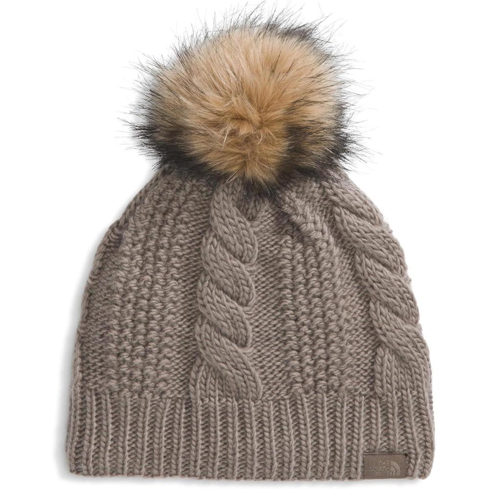 imageThe North Face Womens Oh Mega Fur Pom Lined BeanieMocha Brown