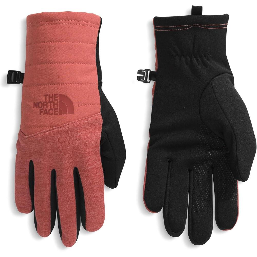 imageThe North Face womens Etip Indi Glove Touchscreen Compatible Water Repellent Moisture Wicking Soft Tricot LiningMars Dust Dark Heather
