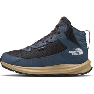 THE NORTH FACE Kids’ Fastpack Hiker Mid Waterproof Shoe | Rockered Eva Midsole, Grippy Rubber Outsole(Shady Blue/Tnf White)