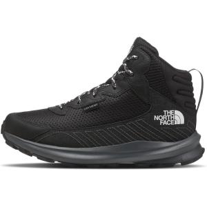 THE NORTH FACE Kids’ Fastpack Hiker Mid Waterproof Shoe | Rockered Eva Midsole, Grippy Rubber Outsole(Tnf Black/Tnf Black)