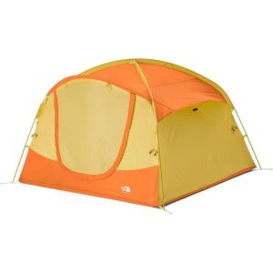 THE NORTH FACE Sequoia 4 Tent | Four-Person Waterproof Camping Tent, Spacious & Easy to Set Up, Front & Back Zipper Doors, Side Windows, Yellow Silt/Desert Rust, One Size