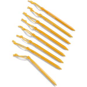 THE NORTH FACE V-Stake M Tent Stakes (8-Pack) | Aluminum Ground Anchors for Camping, Lightweight Design, Heavy Duty Strength, Summit Gold, One Size(Summit Gold)
