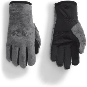 THE NORTH FACE Women’s Osito Etip Glove | Touchscreen Compatible, Hand Warming Soft Fleece, Silicone Grippers(Smoked Pearl)