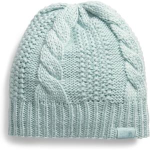The North FACE Womens Oh Mega Lined Beanie | Deep Fit, Cuffed Winter Hat with Soft Cable Knit Texture & Fleece Lining(Muted Pine)