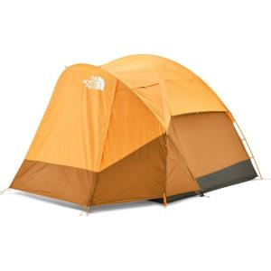 The North Face Tents Wawona 4 Tent | Four-Person Camping Tent, Water Repellent, Spacious & Easy to Set Up, Attached Vestibule Area(Light Exuberance Orange/Timber Tan/New Taupe Green)