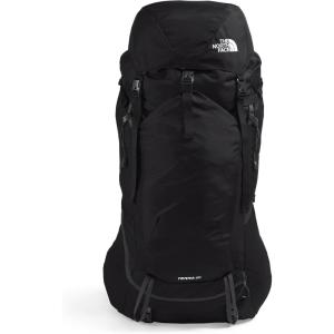 The North Face Terra 65 Backpack | Unisex Hiking Pack, Cinch-Top Opening with Zipper Access, Padded Hipbelt, Pole & Ice Axe Attachments, Forest Olive/New Taupe Green-NPF, Large/X-Large(Tnf Black/Asphalt Grey-npf)