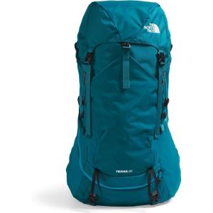 The North Face Women’s Terra 55 Backpack | Hiking Pack with Women-Specific Fit, Padded Hipbelt, Cinch-Top Opening, Pole & Ice Axe Attachments, Asphalt Grey/TNF Black-NPF, X-Small/Small(Blue Moss/Sapphire Slate)