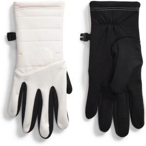 The North Face womens Etip Indi Glove | Touchscreen Compatible, Water Repellent, Moisture Wicking, Soft Tricot Lining(Gardenia White Heather)