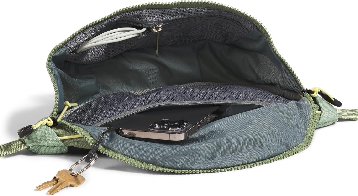 imageTHE NORTH FACE Terra Lumbar Hiking Hip Pack 3 Liter Storage Belt Bag Water Repellent Adjustable Strap Zip PocketsBark MistSlate Moss