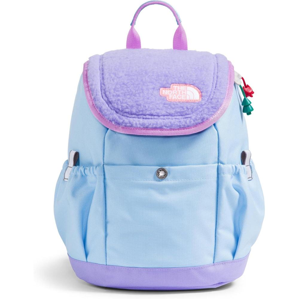 imageThe North Face Kids Mini Explorer Backpack Small Travel Bag with Padding WaterRepellent Finish Reflective Details for Preschoolers Teddy Brown One SizeCornflowerPurple Fog