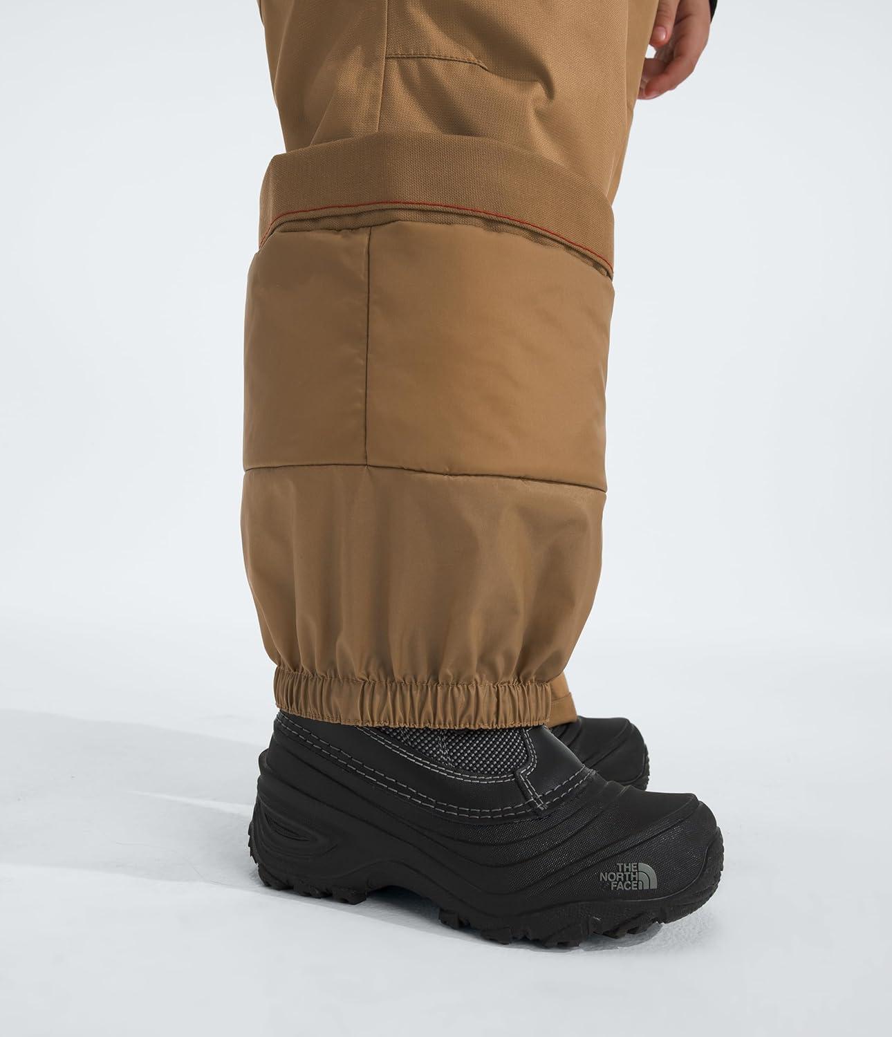 imageTHE NORTH FACE Baby Freedom Insulated Bib Waterproof Overalls for Boys amp Girls Suspenders Reinforced Kick PatchesUtility Brown
