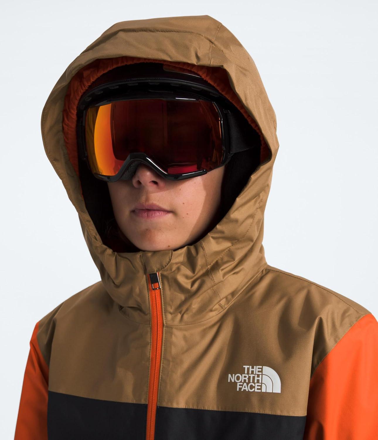 imageTHE NORTH FACE Teen Freedom Triclimate Jacket Heatseeker Insulation amp Water Repellent Helmet Compatible Hood Goggle WipeTnf Orange