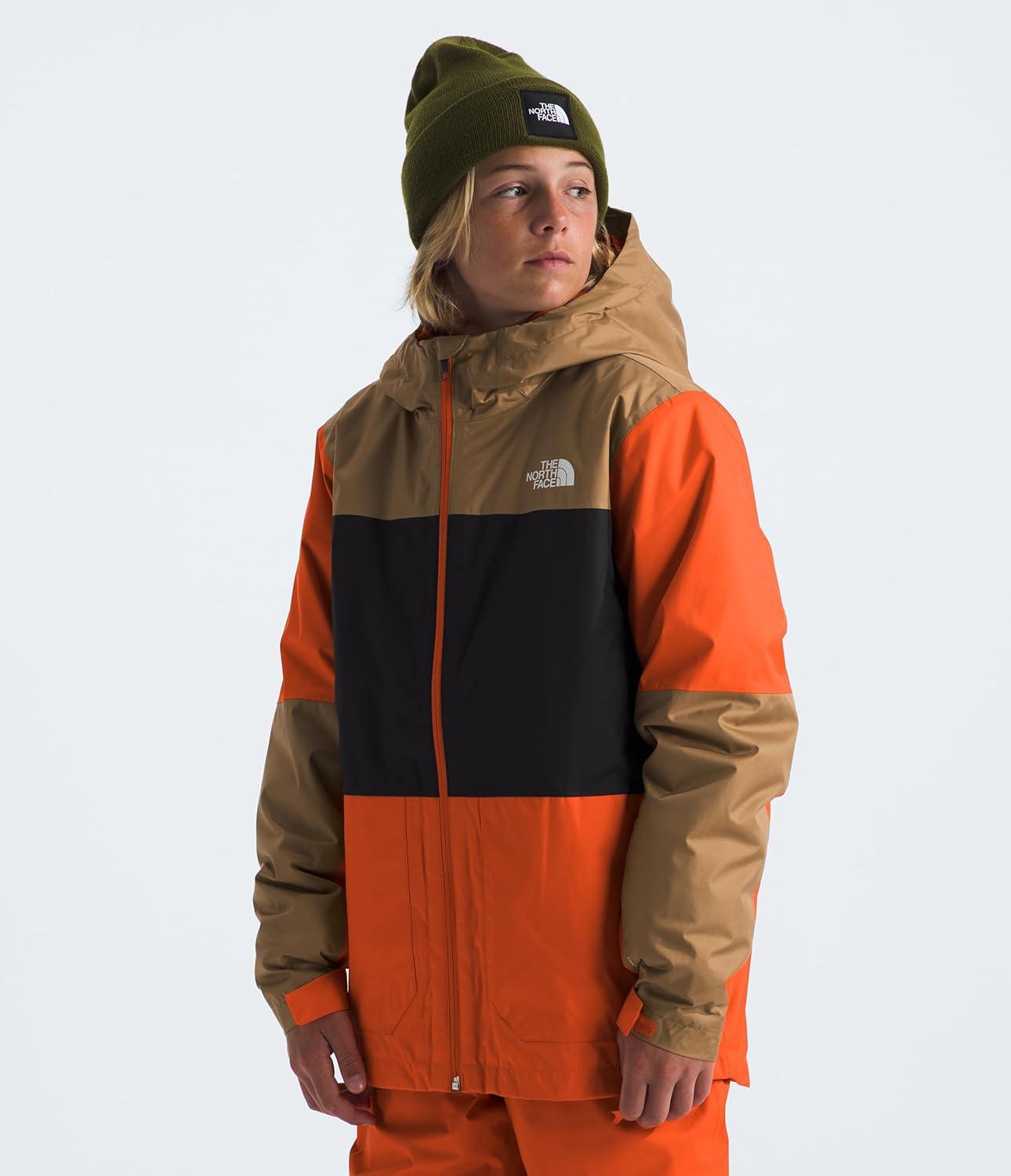 imageTHE NORTH FACE Teen Freedom Triclimate Jacket Heatseeker Insulation amp Water Repellent Helmet Compatible Hood Goggle WipeTnf Orange