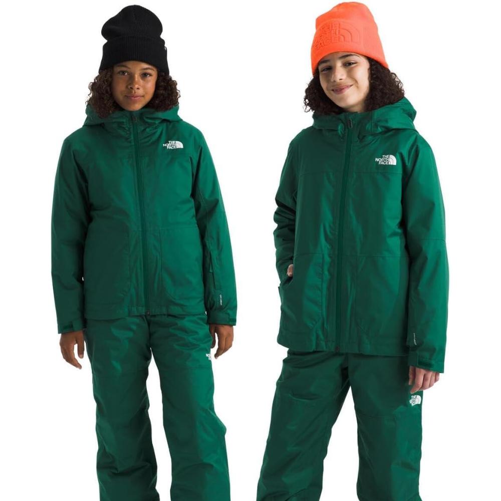 imageTHE NORTH FACE Teen Freedom Triclimate Jacket  Heatseeker Insulation amp Water Repellent Helmet Compatible Hood Goggle WipeEvergreen