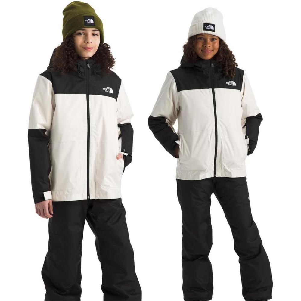 imageTHE NORTH FACE Teen Freedom Triclimate Jacket Heatseeker Insulation amp Water Repellent Helmet Compatible Hood Goggle WipeWhite Dune