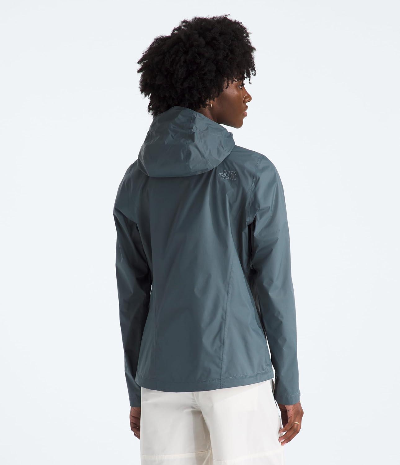 imageTHE NORTH FACE Womens Venture 2 Waterproof Hooded Rain Jacket Raincoat With Breathable Dryvent 25l Fabric PitzipsGranite Grey