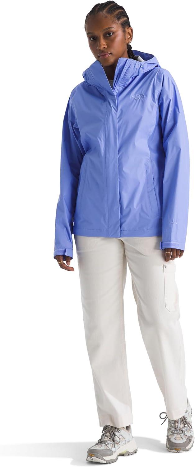 imageTHE NORTH FACE Womens Venture 2 Waterproof Hooded Rain Jacket Raincoat With Breathable Dryvent 25l Fabric PitzipsPeriwinkle Glow
