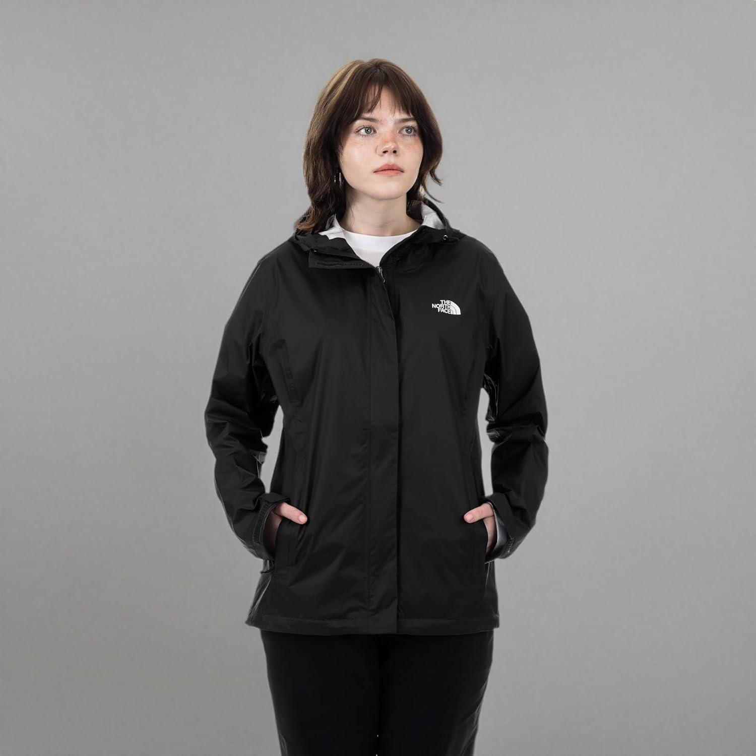 imageTHE NORTH FACE Womens Venture 2 Waterproof Hooded Rain Jacket Raincoat With Breathable Dryvent 25l Fabric PitzipsTnf Black 2