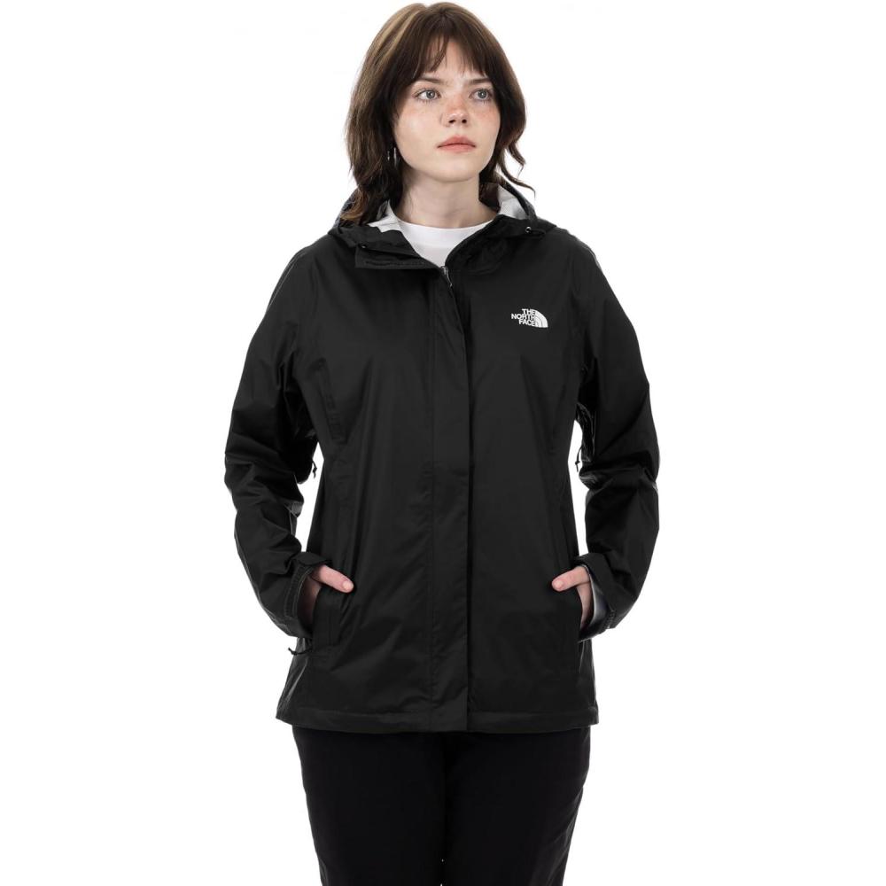 imageTHE NORTH FACE Womens Venture 2 Waterproof Hooded Rain Jacket Raincoat With Breathable Dryvent 25l Fabric PitzipsTnf Black 2