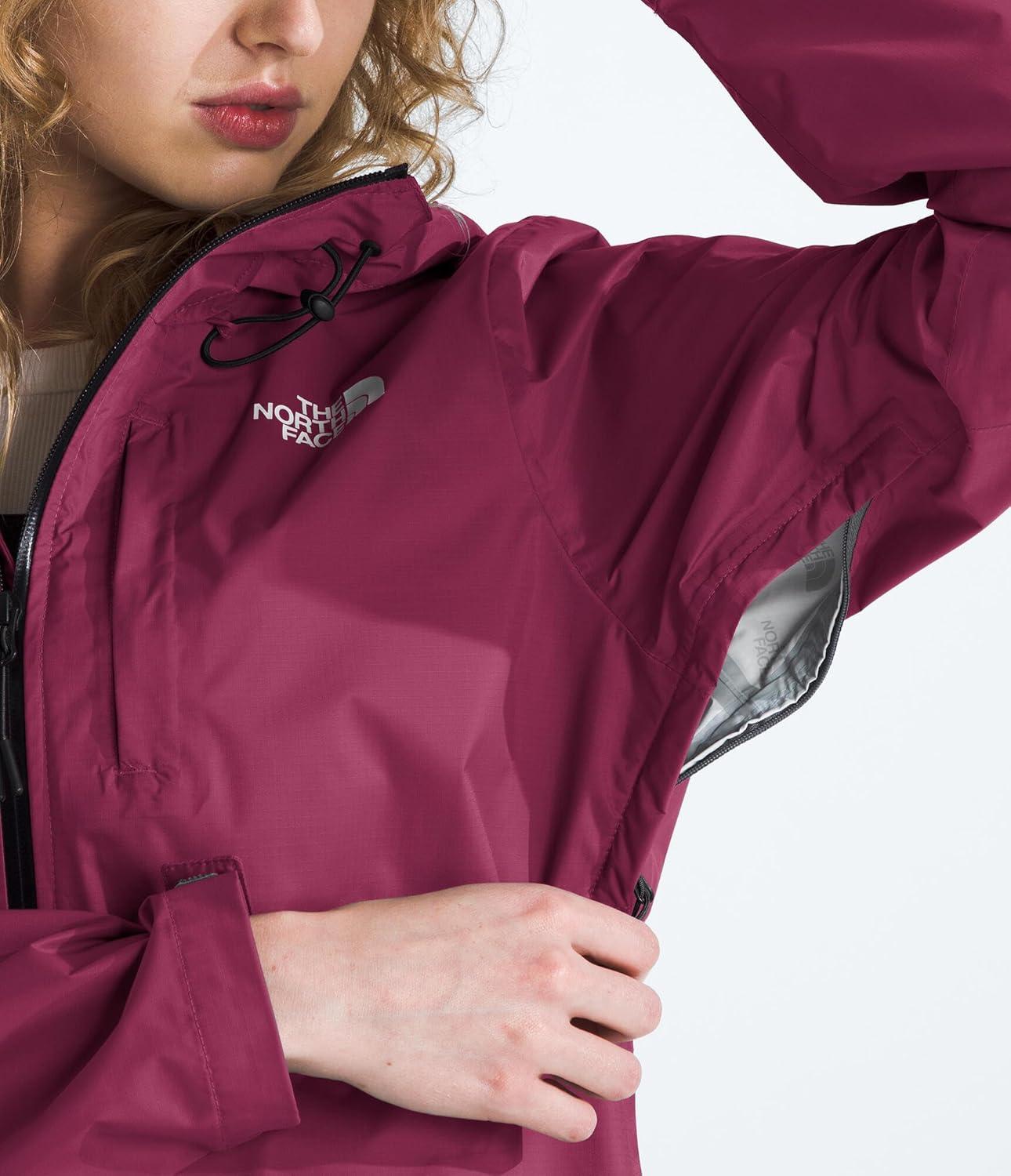 imageTHE NORTH FACE Womens Alta Vista Rain Jacket 3 Piece Hood With Adjustable Cinchcord Waterproof BreathableCyber Berry