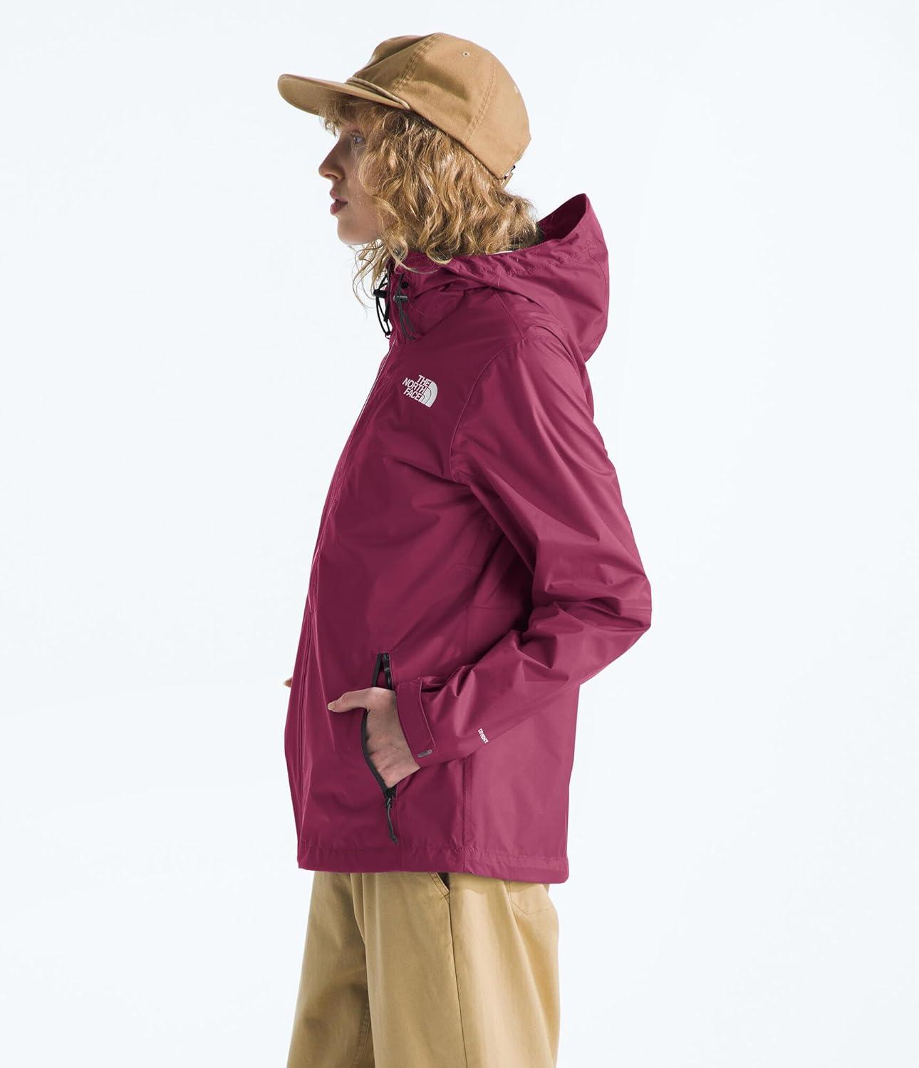 imageTHE NORTH FACE Womens Alta Vista Rain Jacket 3 Piece Hood With Adjustable Cinchcord Waterproof BreathableCyber Berry