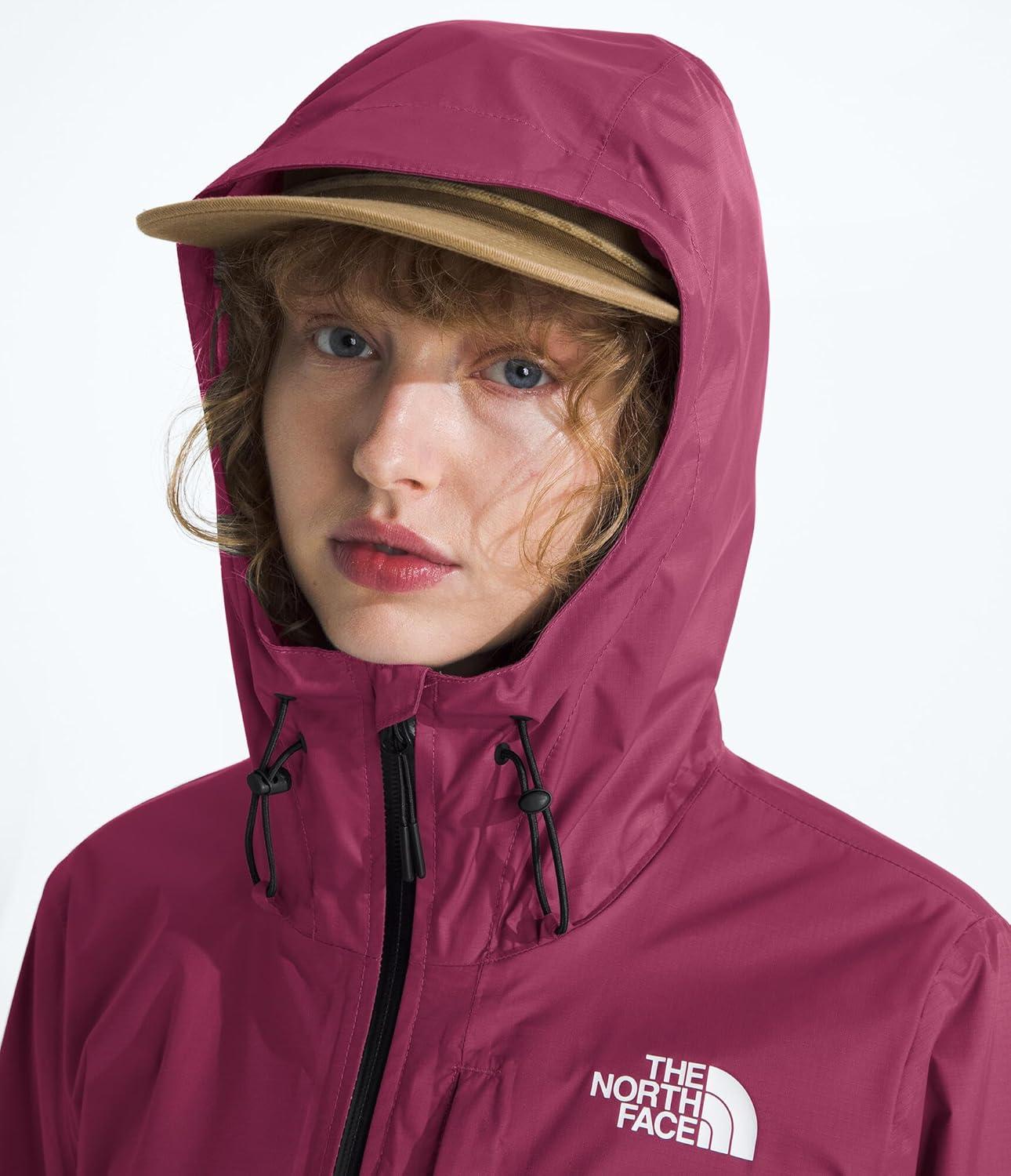 imageTHE NORTH FACE Womens Alta Vista Rain Jacket 3 Piece Hood With Adjustable Cinchcord Waterproof BreathableCyber Berry