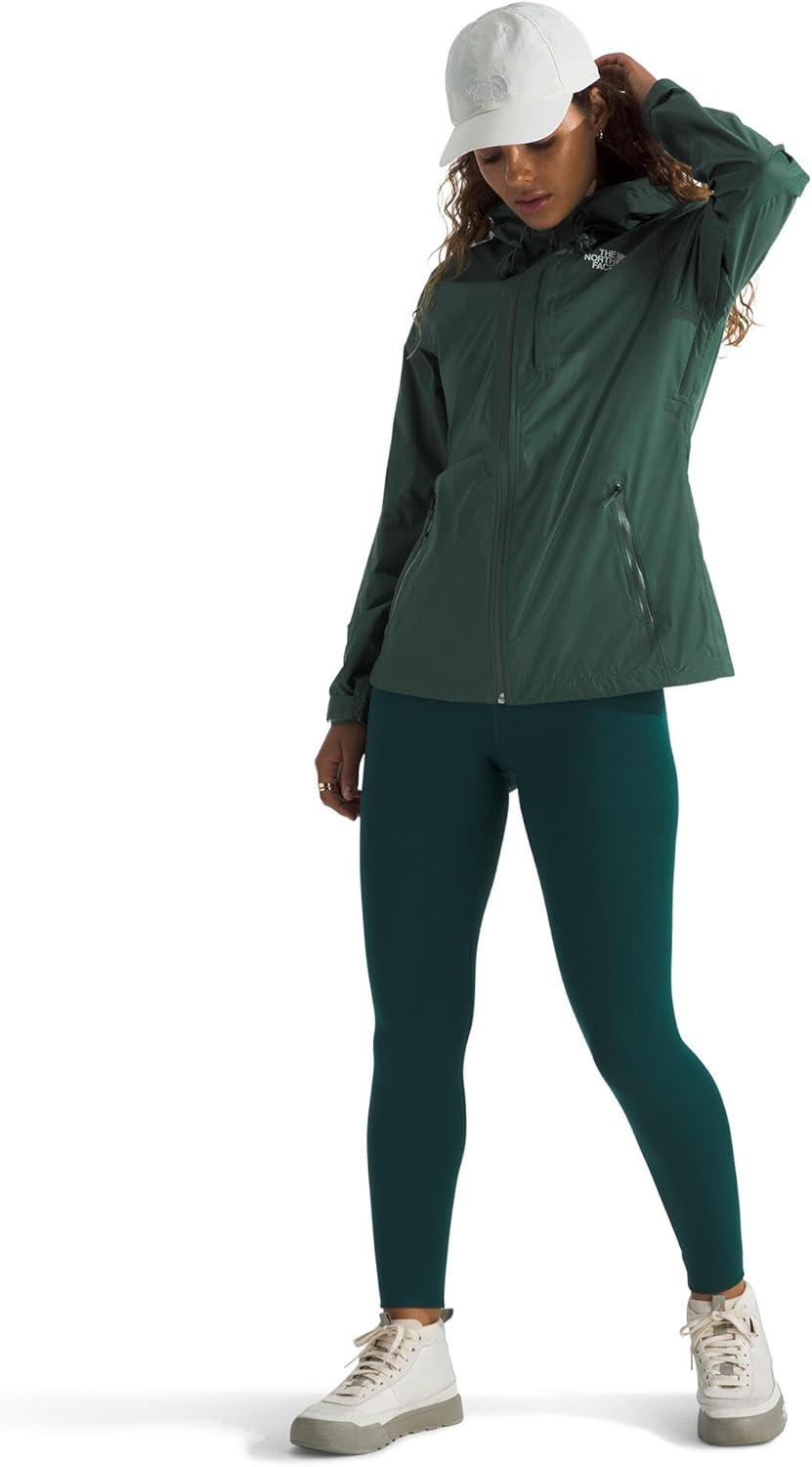 imageTHE NORTH FACE Womens Alta Vista Rain Jacket 3 Piece Hood With Adjustable Cinchcord Waterproof BreathableDuck Green