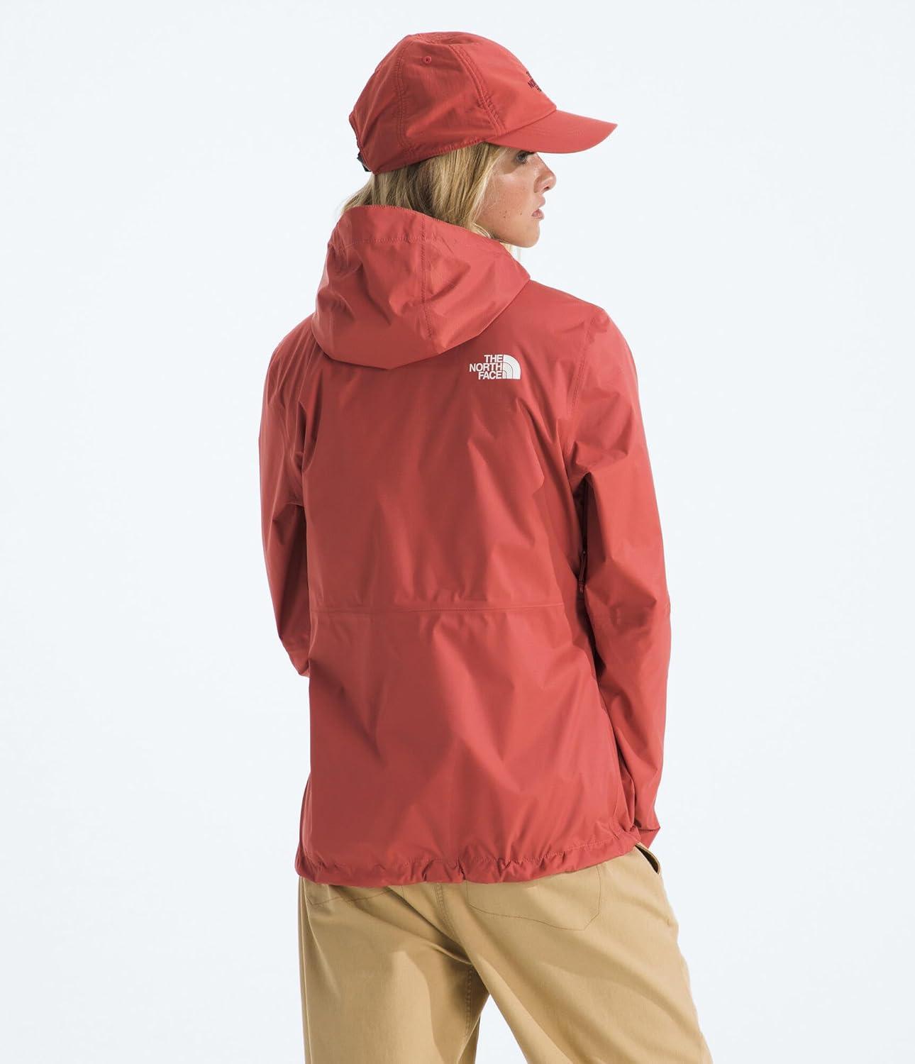 imageTHE NORTH FACE Womens Alta Vista Rain Jacket 3 Piece Hood With Adjustable Cinchcord Waterproof BreathableMars Dust