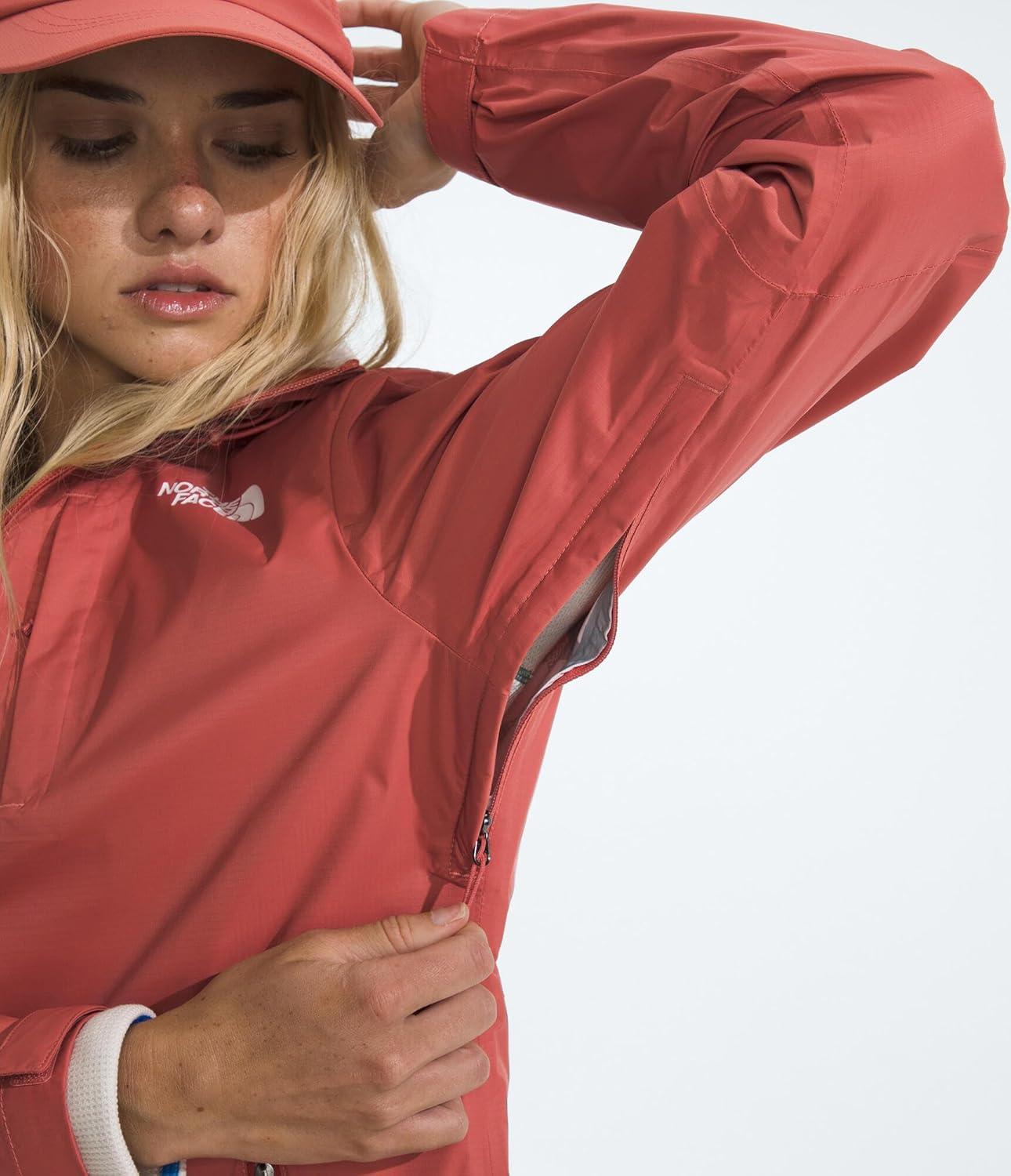 imageTHE NORTH FACE Womens Alta Vista Rain Jacket 3 Piece Hood With Adjustable Cinchcord Waterproof BreathableMars Dust