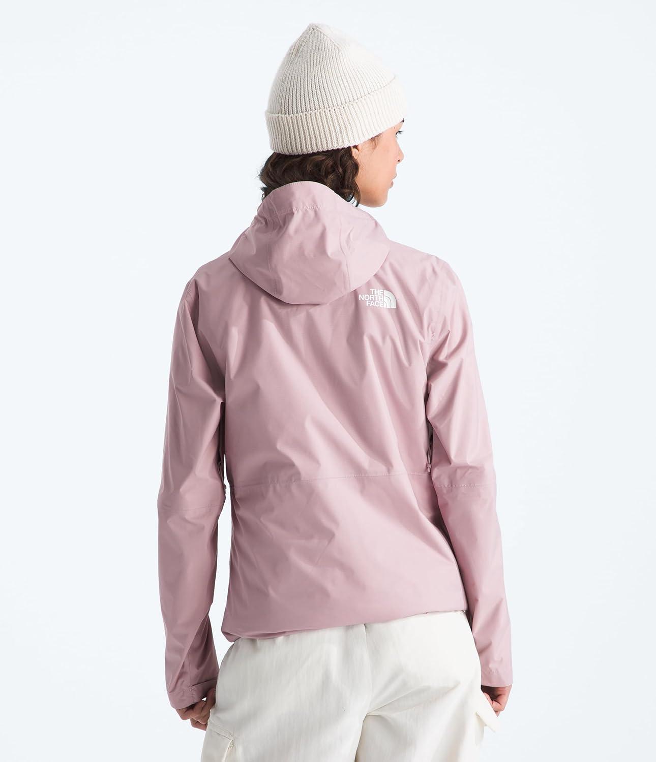 imageTHE NORTH FACE Womens Alta Vista Rain Jacket 3 Piece Hood With Adjustable Cinchcord Waterproof BreathableMetal Pink