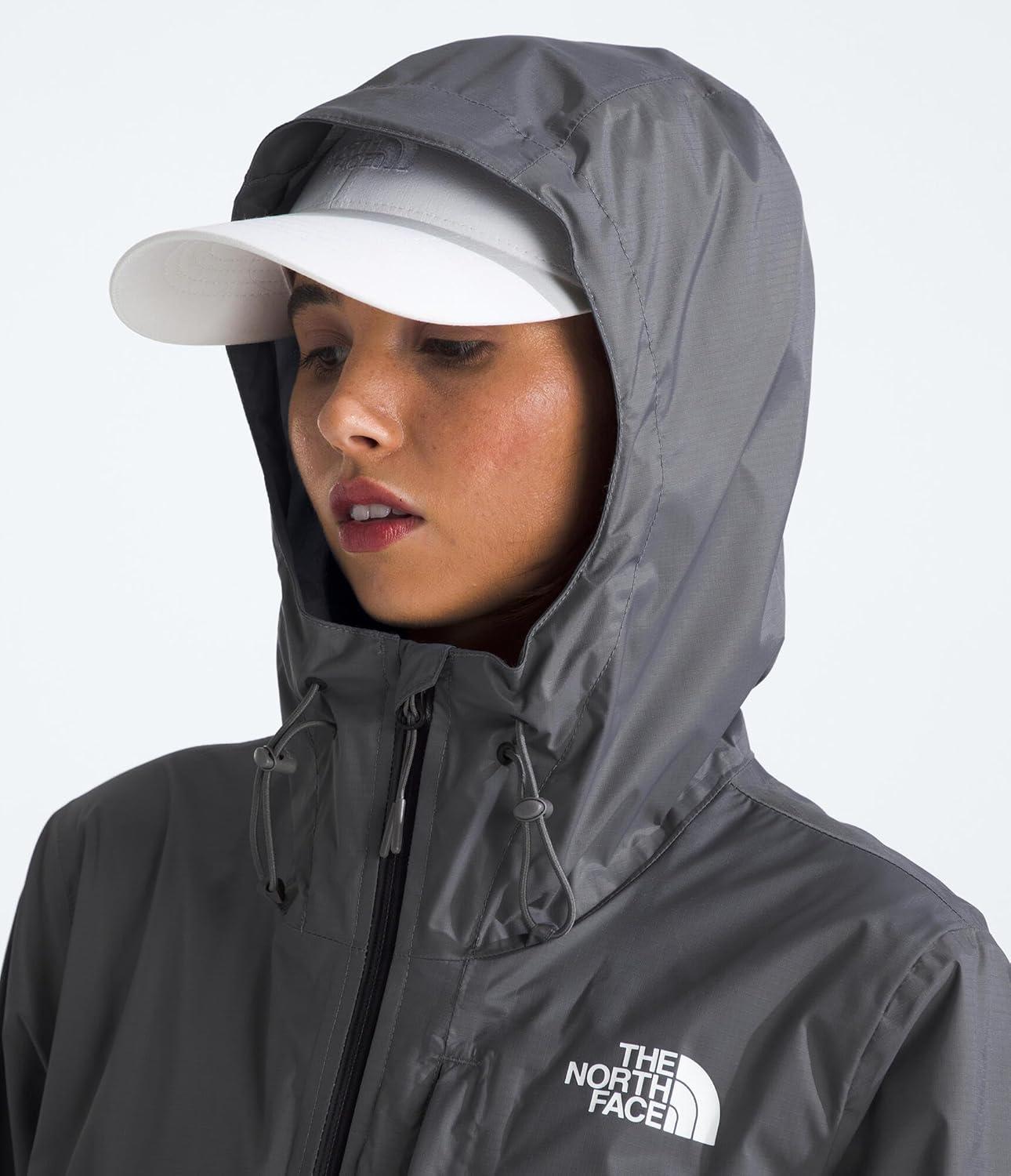imageTHE NORTH FACE Womens Alta Vista Rain Jacket 3 Piece Hood With Adjustable Cinchcord Waterproof BreathableSmoked Pearl