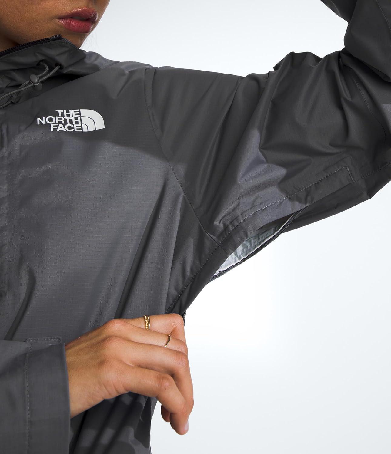 imageTHE NORTH FACE Womens Alta Vista Rain Jacket 3 Piece Hood With Adjustable Cinchcord Waterproof BreathableSmoked Pearl