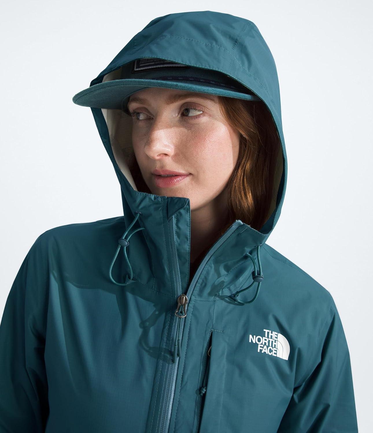imageTHE NORTH FACE Womens Alta Vista Rain Jacket 3 Piece Hood With Adjustable Cinchcord Waterproof BreathableSpace
