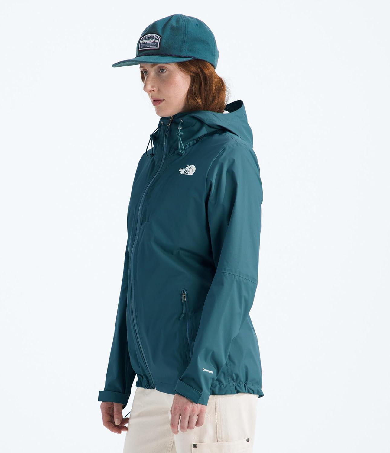 imageTHE NORTH FACE Womens Alta Vista Rain Jacket 3 Piece Hood With Adjustable Cinchcord Waterproof BreathableSpace