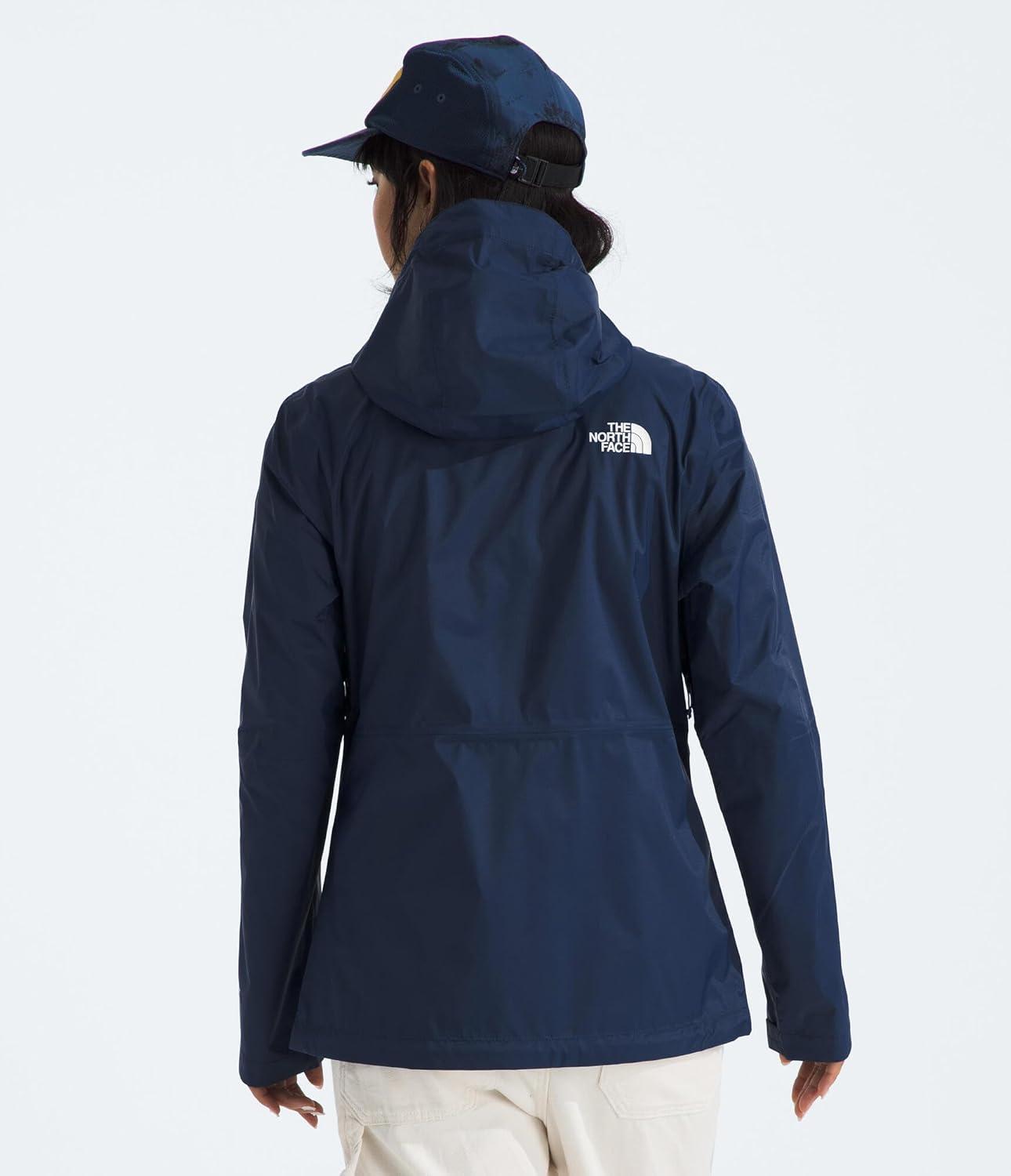 imageTHE NORTH FACE Womens Alta Vista Rain Jacket 3 Piece Hood With Adjustable Cinchcord Waterproof BreathableSummit Navy