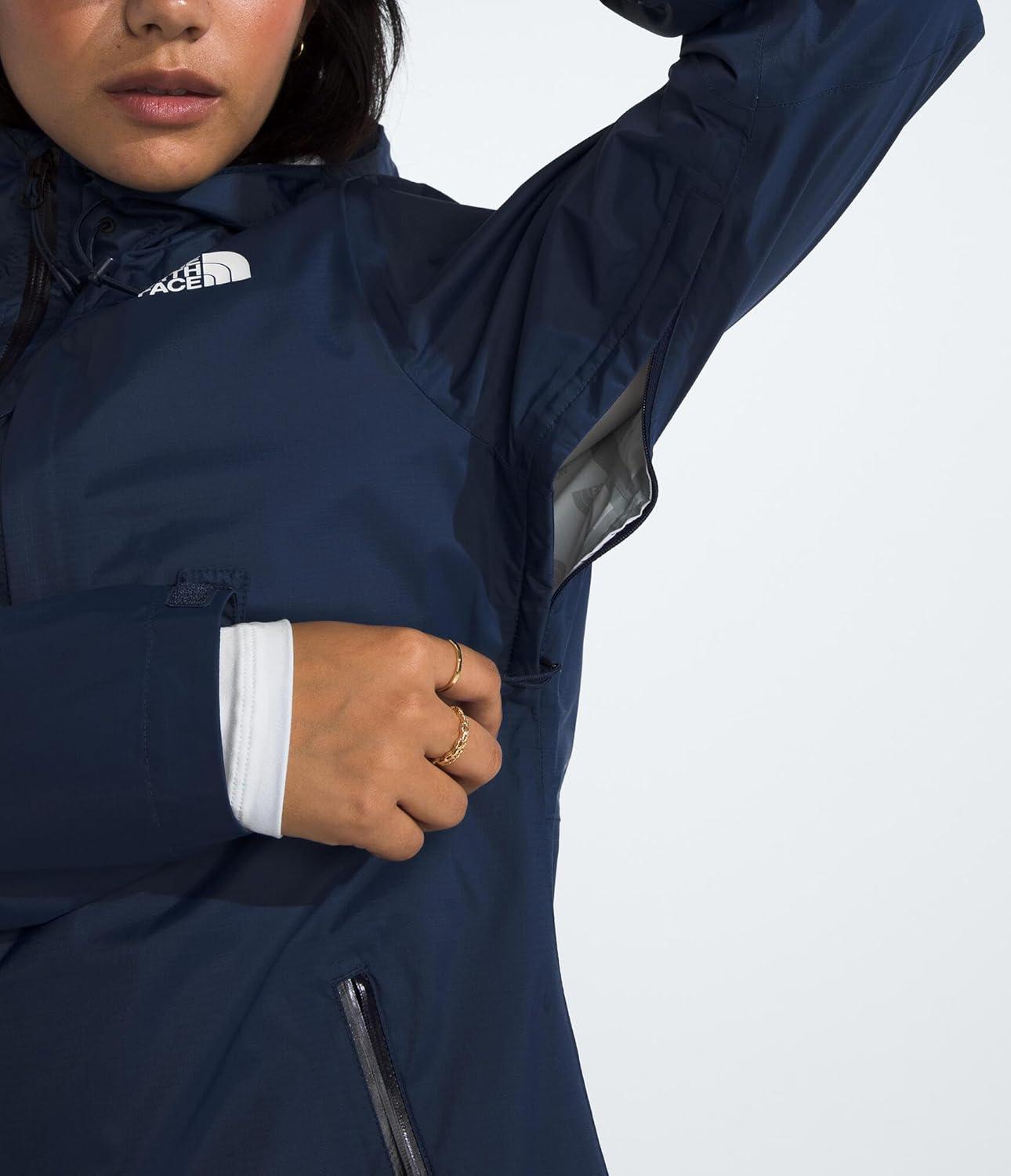imageTHE NORTH FACE Womens Alta Vista Rain Jacket 3 Piece Hood With Adjustable Cinchcord Waterproof BreathableSummit Navy