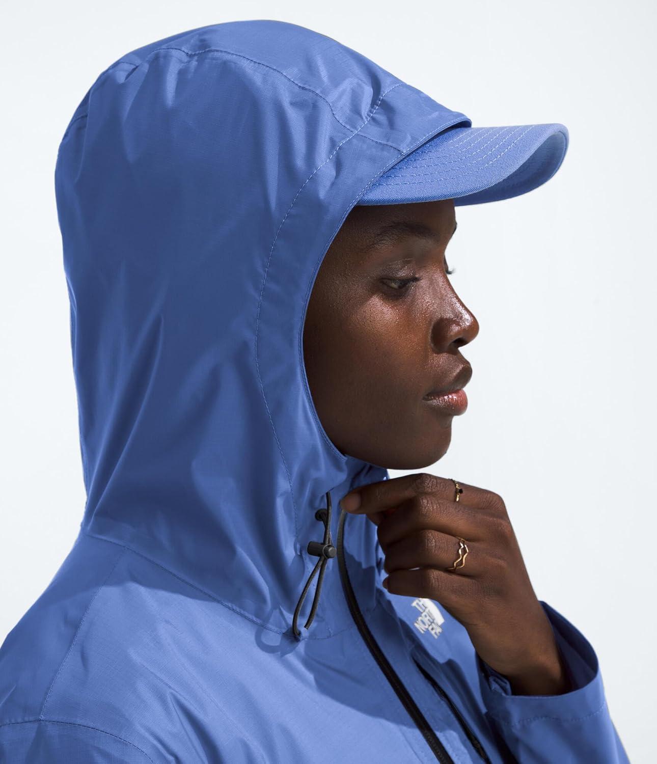 imageTHE NORTH FACE Womens Alta Vista Rain Jacket 3 Piece Hood With Adjustable Cinchcord Waterproof BreathableVirtual Blue