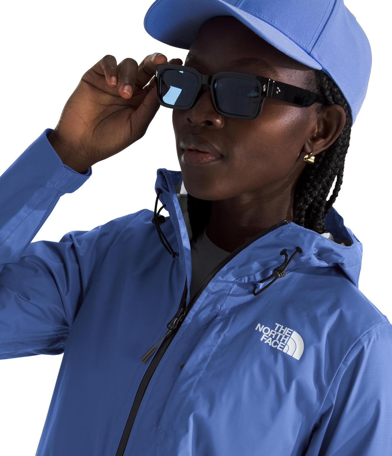 imageTHE NORTH FACE Womens Alta Vista Rain Jacket 3 Piece Hood With Adjustable Cinchcord Waterproof BreathableVirtual Blue