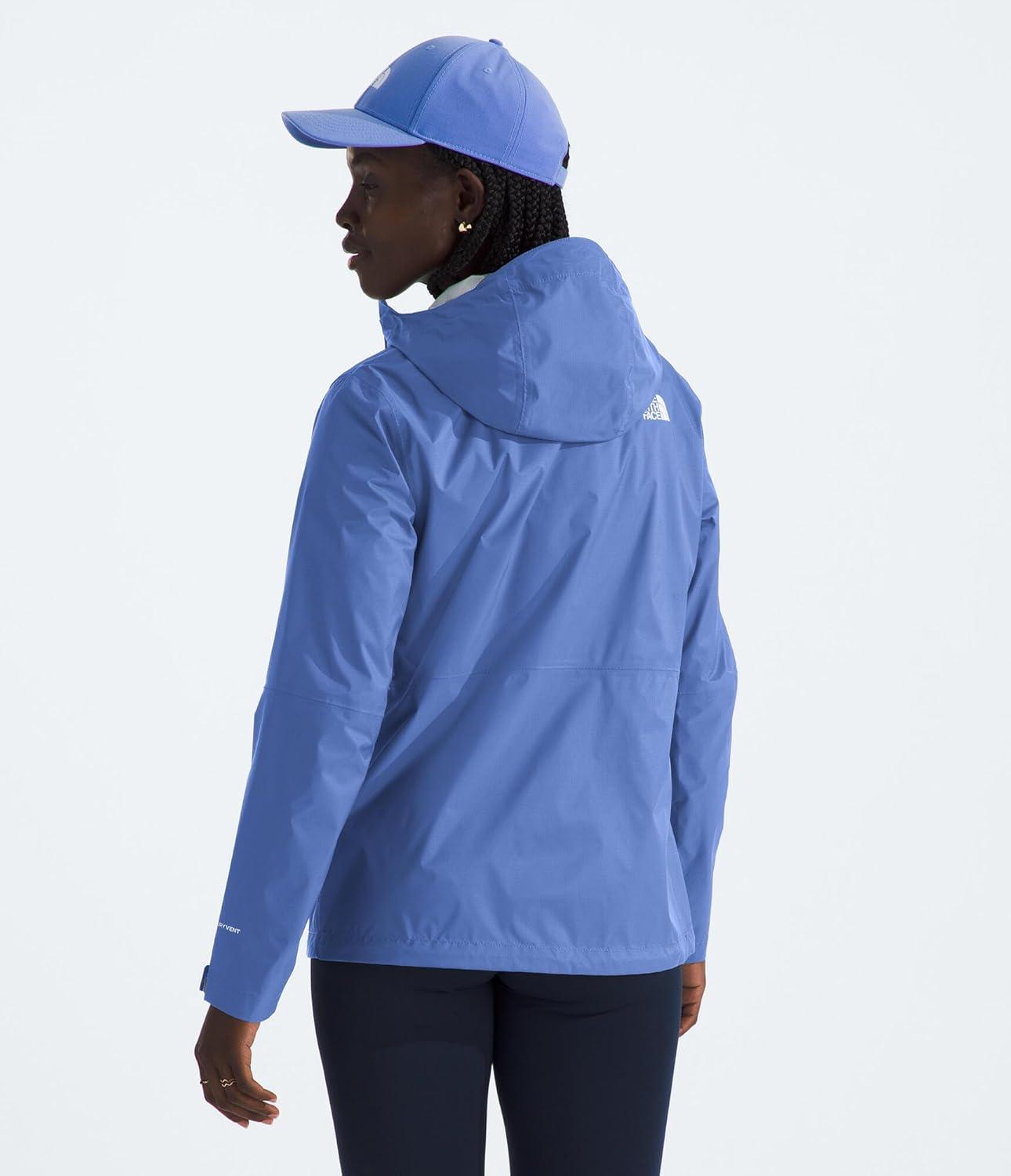 imageTHE NORTH FACE Womens Alta Vista Rain Jacket 3 Piece Hood With Adjustable Cinchcord Waterproof BreathableVirtual Blue