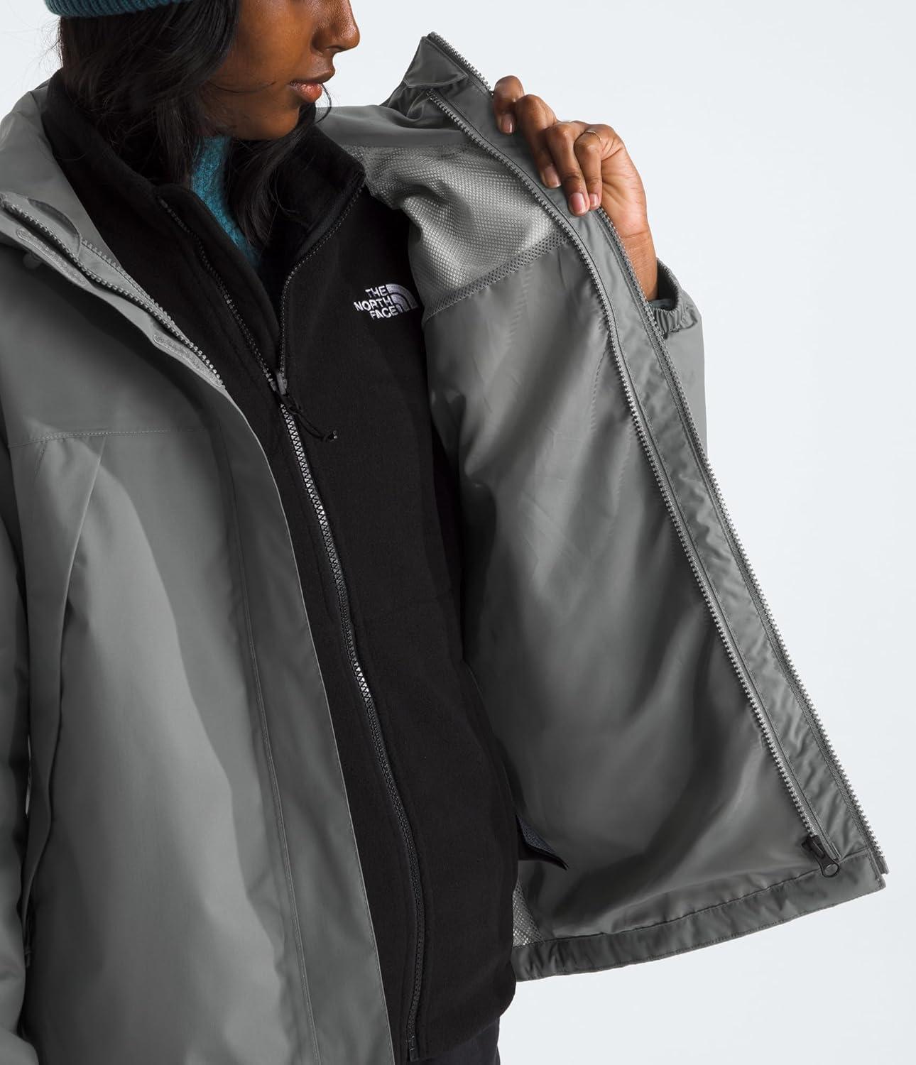 imageTHE NORTH FACE Womens Antora Triclimate Jacket Waterproof Shell Warm Inner Fleece Layer Adjustable Hood With DrawcordSmoked Pearl