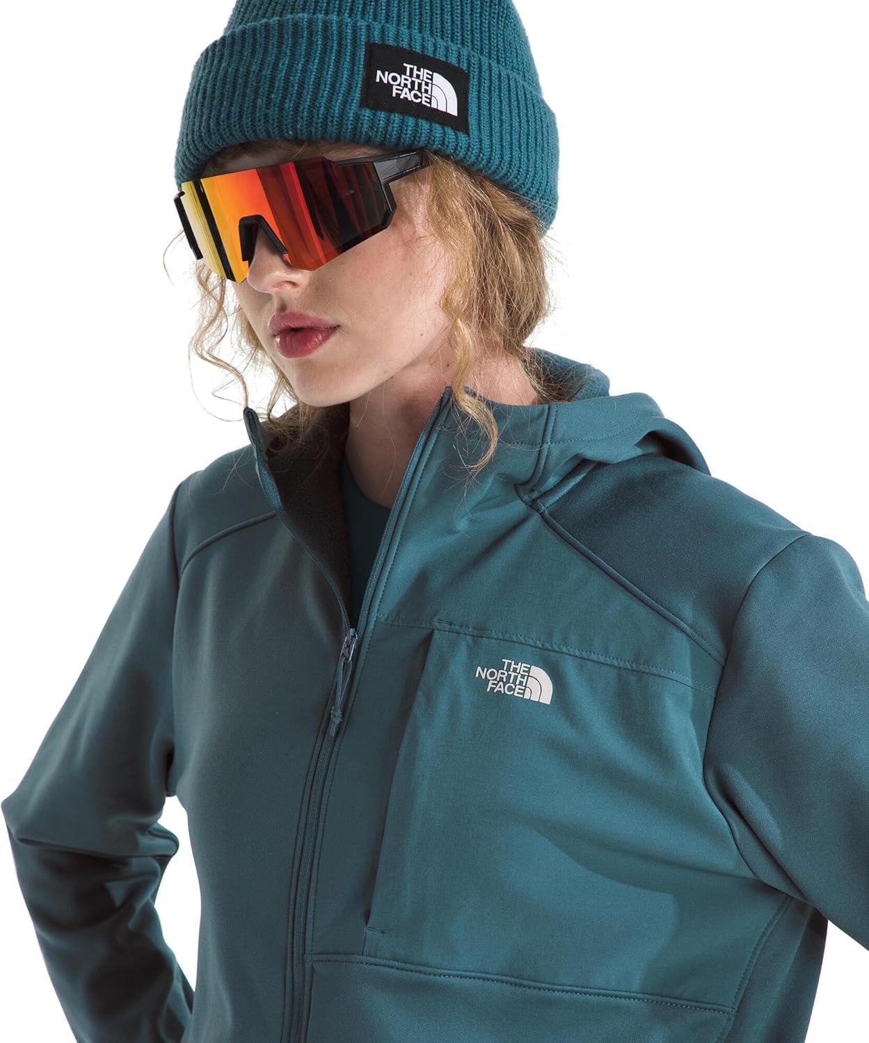 imageTHE NORTH FACE Womens TNF Performance Fleece Full Zip Hoodie Lightweight Hooded Top Elastic Binding amp Zip PocketsSpace